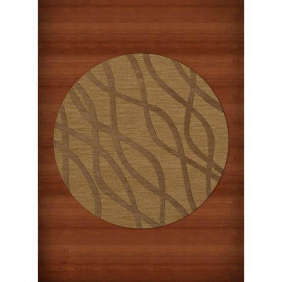 Dalyn Dover Area Rug DV10 Dv10 Gold Dust Swirls Waves 6' x 6' Round