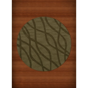 Dalyn Dover Area Rug DV10 Dv10 Leaf Swirls Waves 4' x 4' Round