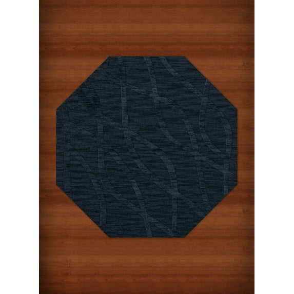 Dalyn Dover Area Rug DV10 Dv10 Navy Swirls Waves 12' x 12' Octagon
