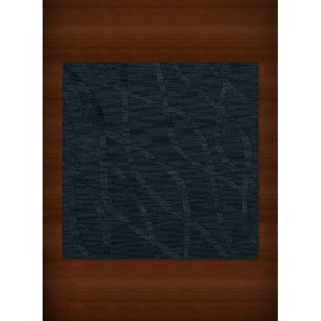 Dalyn Dover Area Rug DV10 Dv10 Navy Swirls Waves 8' x 8' Square