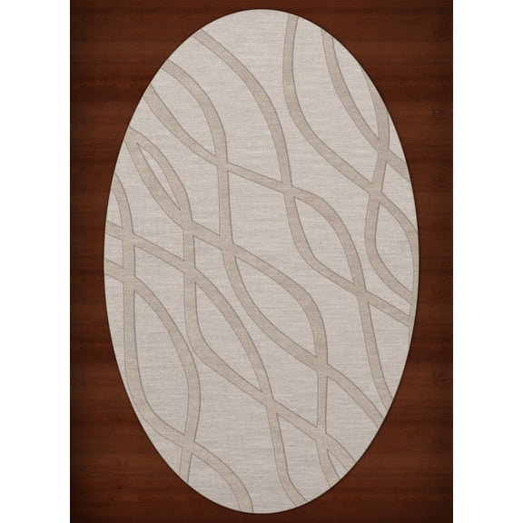 Dalyn Dover Area Rug DV10 Dv10 Putty Swirls Waves 3' x 5' Oval
