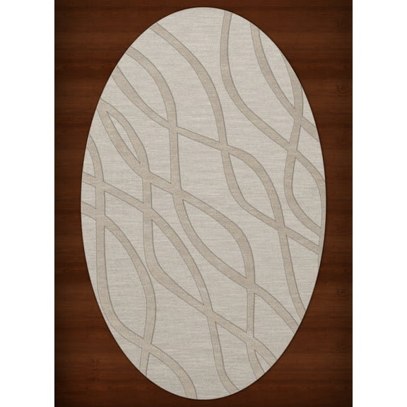 Dalyn Dover Area Rug DV10 Dv10 Putty Swirls Waves 6' x 9' Oval