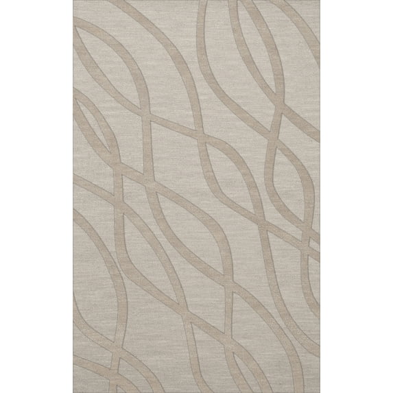 Dalyn Dover Area Rug DV10 Dv10 Putty Swirls Waves 9' x 12' Rectangle