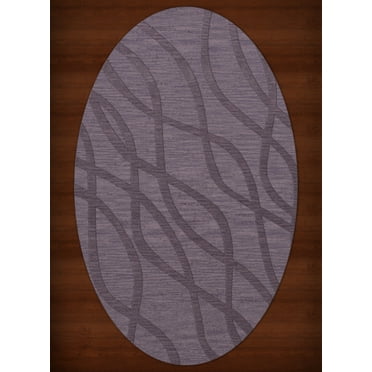 Dalyn Dover Area Rug DV10 Dv10 Viola Swirls Waves 9' x 12' Oval