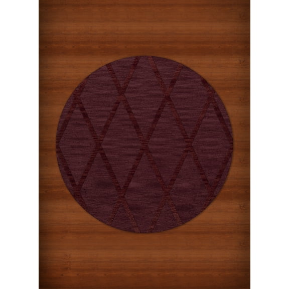 Dalyn Dover Area Rug DV11 Dv11 Burgundy Lines Diamonds 12' x 12' Round