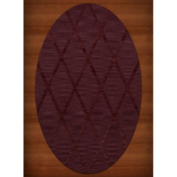 Dalyn Dover Area Rug DV11 Dv11 Burgundy Lines Diamonds 12' x 18' Oval