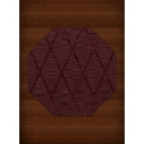 Dalyn Dover Area Rug DV11 Dv11 Burgundy Lines Diamonds 6' x 6' Octagon