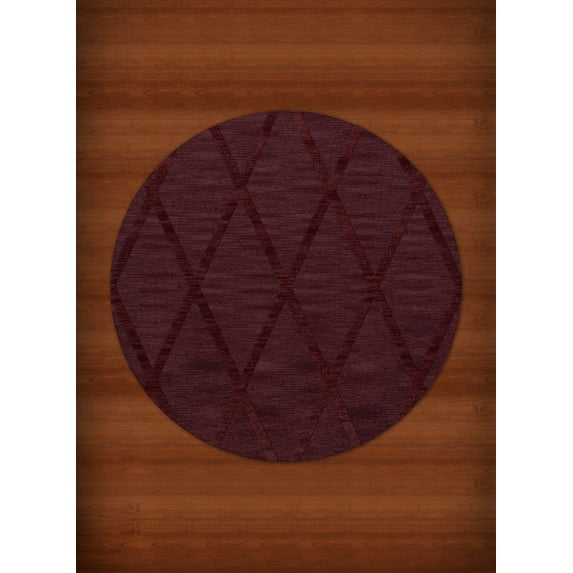 Dalyn Dover Area Rug DV11 Dv11 Burgundy Lines Diamonds 8' x 8' Round