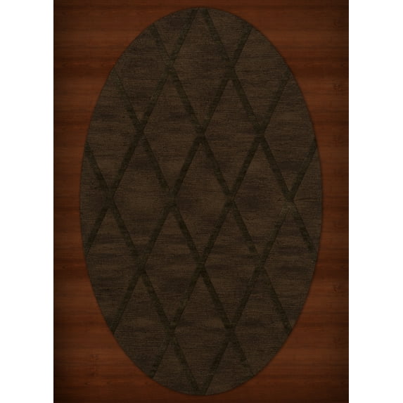 Dalyn Dover Area Rug DV11 Dv11 Fudge Lines Diamonds 10' x 14' Oval