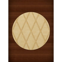 Dalyn Dover Area Rug DV11 Dv11 Lemon Ice Lines Diamonds 6' x 6' Round