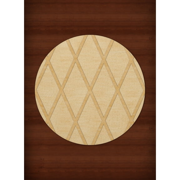 Dalyn Dover Area Rug DV11 Dv11 Lemon Ice Lines Diamonds 6' x 6' Round