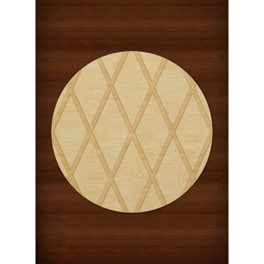 Dalyn Dover Area Rug DV11 Dv11 Lemon Ice Lines Diamonds 8' x 8' Round