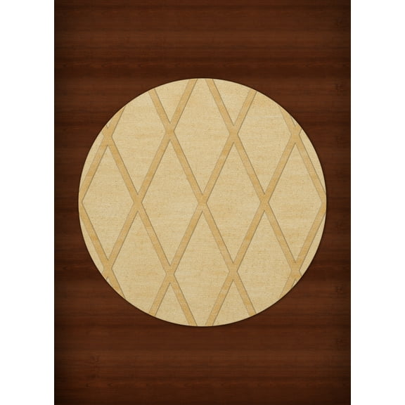 Dalyn Dover Area Rug DV11 Dv11 Lemon Ice Lines Diamonds 8' x 8' Round