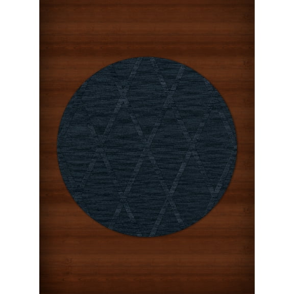 Dalyn Dover Area Rug DV11 Dv11 Navy Lines Diamonds 8' x 8' Round