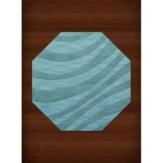 Dalyn Dover Area Rug DV12 Dv12 Peacock Waves Swirls 12' x 12' Octagon
