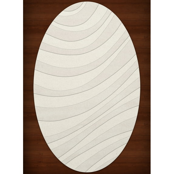 Dalyn Dover Area Rug DV12 Dv12 Snow Waves Swirls 3' x 5' Oval