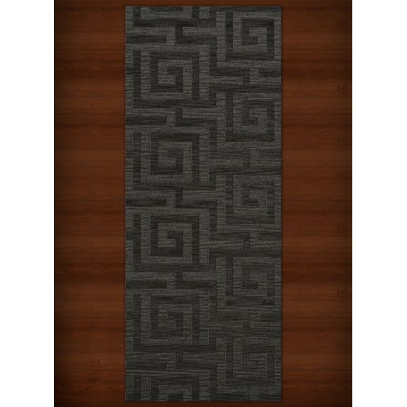 Dalyn Dover Area Rug DV13 Dv13 Ash Squares Maze 2' 6" x 12' Rectangle