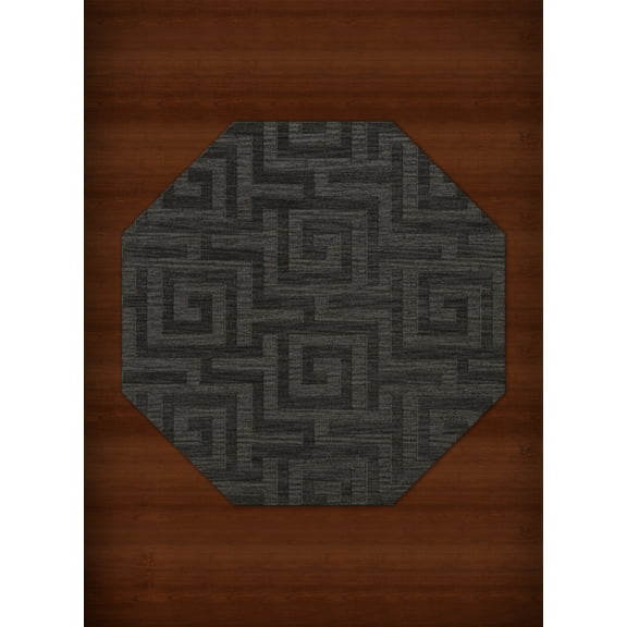 Dalyn Dover Area Rug DV13 Dv13 Ash Squares Maze 8' x 8' Octagon