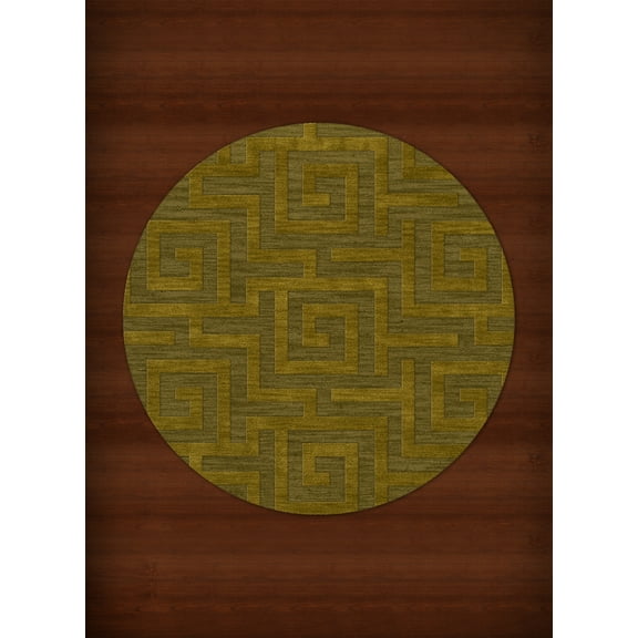 Dalyn Dover Area Rug DV13 Dv13 Avocado Squares Maze 12' x 12' Round