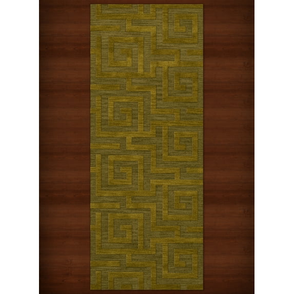 Dalyn Dover Area Rug DV13 Dv13 Avocado Squares Maze 2' 6" x 8' Rectangle