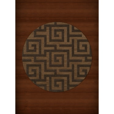 Dalyn Dover Area Rug DV13 Dv13 Caramel Squares Maze 12' x 12' Round
