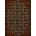 thumbnail image 1 of Dalyn Dover Area Rug DV13 Dv13 Caramel Squares Maze 6' x 9' Oval, 1 of 1