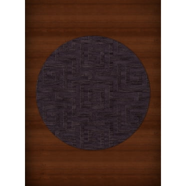 Dalyn Dover Area Rug DV13 Dv13 Grape Ice Squares Maze 4' x 4' Round