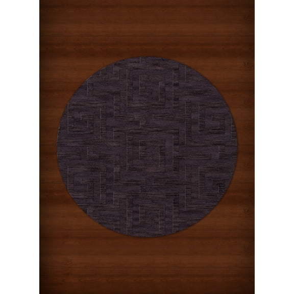 Dalyn Dover Area Rug DV13 Dv13 Grape Ice Squares Maze 4' x 4' Round