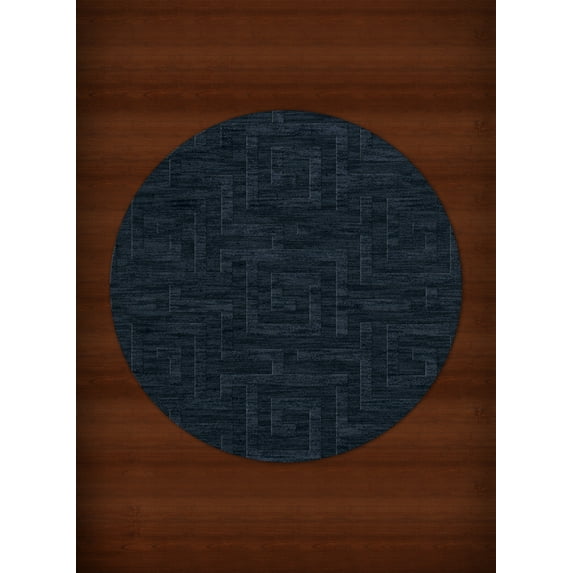 Dalyn Dover Area Rug DV13 Dv13 Navy Squares Maze 10' x 10' Round