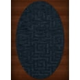 thumbnail image 1 of Dalyn Dover Area Rug DV13 Dv13 Navy Squares Maze 12' x 15' Oval, 1 of 5