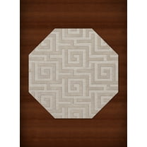 Dalyn Dover Area Rug DV13 Dv13 Putty Squares Maze 8' x 8' Octagon