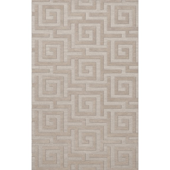 Dalyn Dover Area Rug DV13 Dv13 Putty Squares Maze 9' x 12' Rectangle