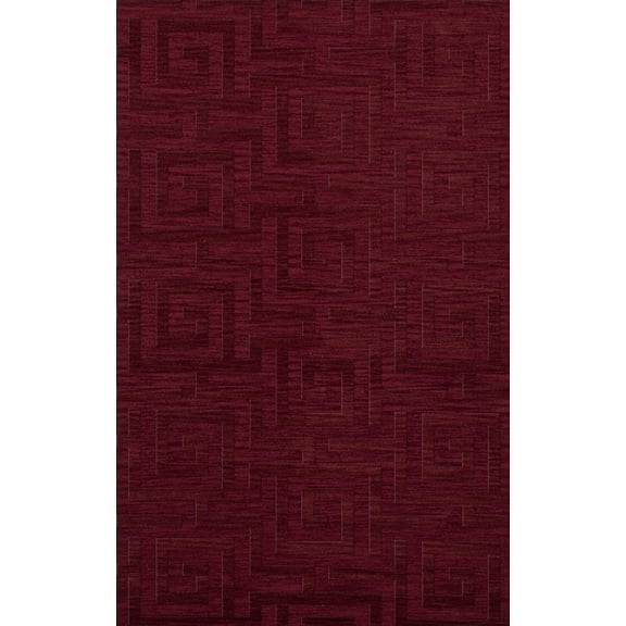 Dalyn Dover Area Rug DV13 Dv13 Rich Red Squares Maze 9' x 12' Rectangle