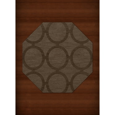 Dalyn Dover Area Rug DV14 Dv14 Mocha Circles Rings 12' x 12' Octagon