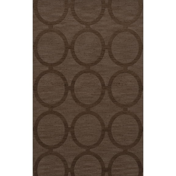 Dalyn Dover Area Rug DV14 Dv14 Mocha Circles Rings 12' x 15' Rectangle