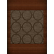 Dalyn Dover Area Rug DV14 Dv14 Mocha Circles Rings 6' x 6' Square