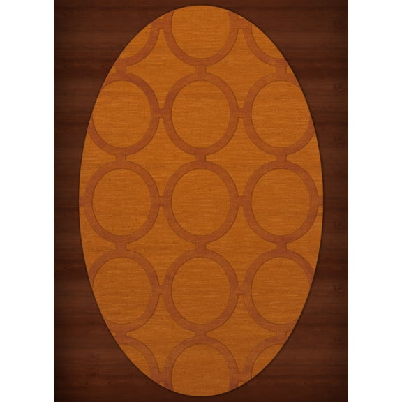 Dalyn Dover Area Rug DV14 Dv14 Orange Circles Rings 12' x 18' Oval