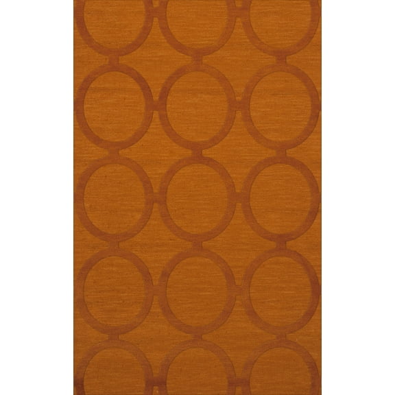 Dalyn Dover Area Rug DV14 Dv14 Orange Circles Rings 3' x 5' Rectangle