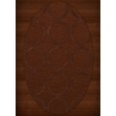 Dalyn Dover Area Rug DV14 Dv14 Paprika Circles Rings 3' x 5' Oval