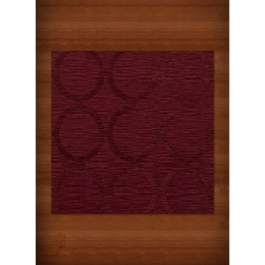 Dalyn Dover Area Rug DV14 Dv14 Rich Red Circles Rings 10' x 10' Square