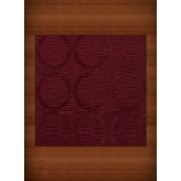 Dalyn Dover Area Rug DV14 Dv14 Rich Red Circles Rings 10' x 10' Square