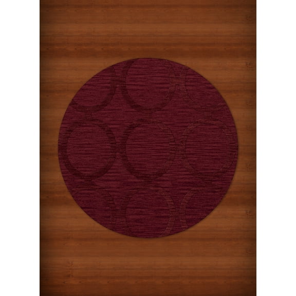 Dalyn Dover Area Rug DV14 Dv14 Rich Red Circles Rings 12' x 12' Round