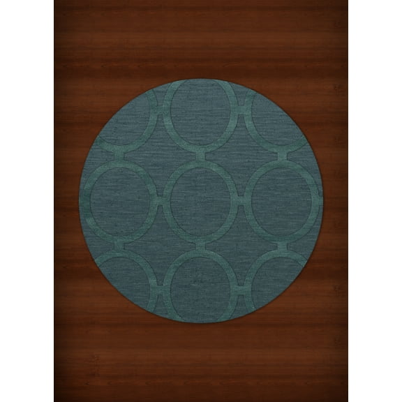 Dalyn Dover Area Rug DV14 Dv14 Teal Circles Rings 10' x 10' Round