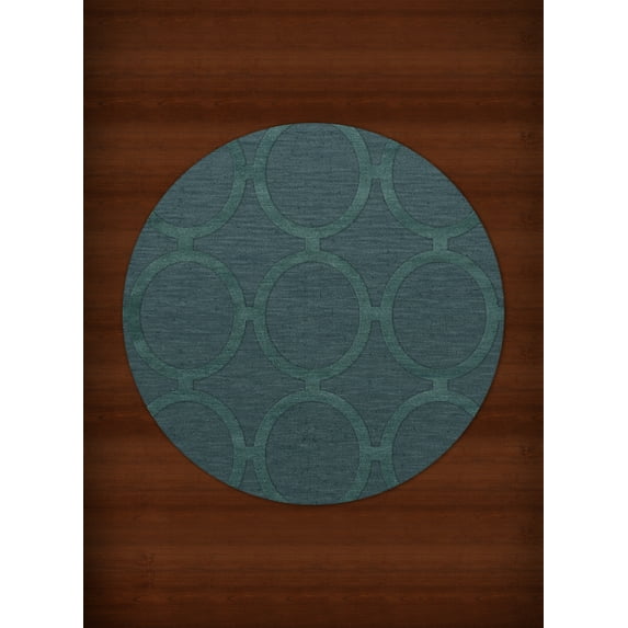 Dalyn Dover Area Rug DV14 Dv14 Teal Circles Rings 12' x 12' Round