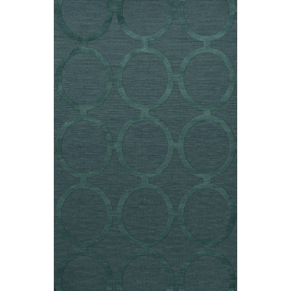 Dalyn Dover Area Rug DV14 Dv14 Teal Circles Rings 12' x 18' Rectangle