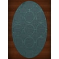 thumbnail image 1 of Dalyn Dover Area Rug DV14 Dv14 Teal Circles Rings 9' x 12' Oval, 1 of 5