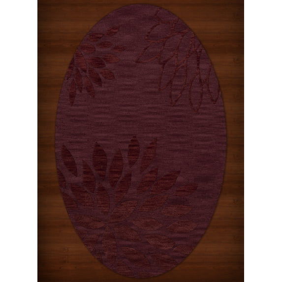Dalyn Dover Area Rug DV17 Dv17 Burgundy Floral Leaves 10' x 14' Oval