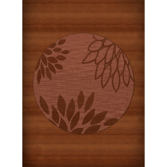 Dalyn Dover Area Rug DV17 Dv17 Coral Floral Leaves 10' x 10' Round