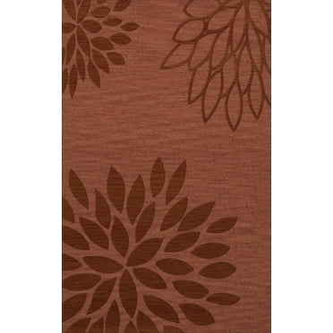 Dalyn Dover Area Rug DV17 Dv17 Coral Floral Leaves 5' x 8' Rectangle