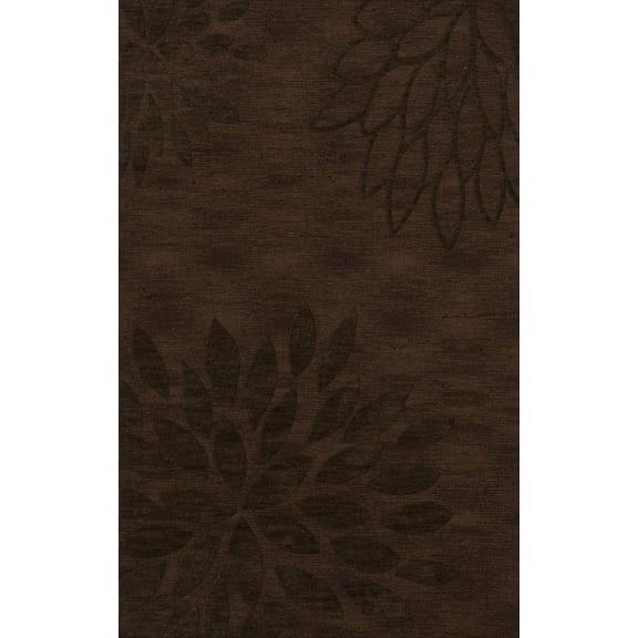 Dalyn Dover Area Rug DV17 Dv17 Fudge Floral Leaves 3' x 5' Rectangle